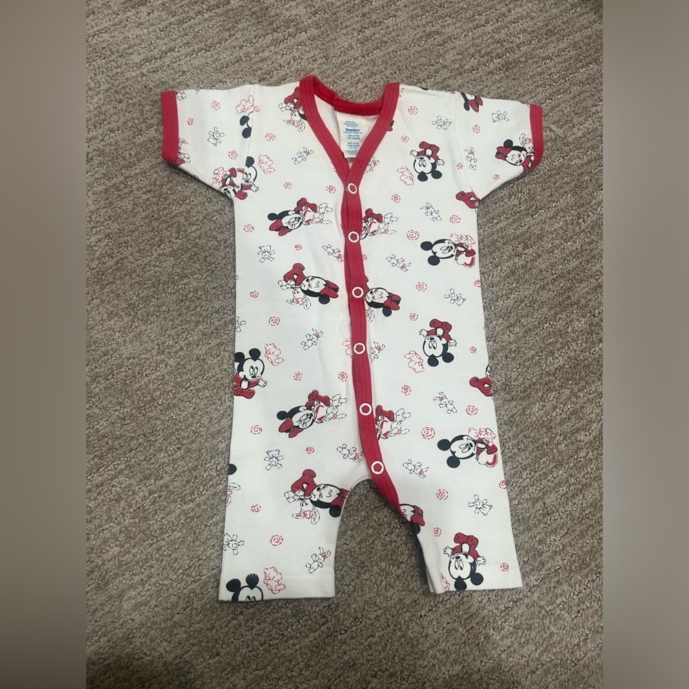Vintage Dundee Disney Minnie and Mickey Mouse romper